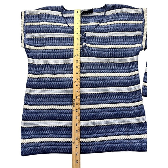Liz Wear Petites Blue striped Heanly size medium/Large - Picture 5 of 8